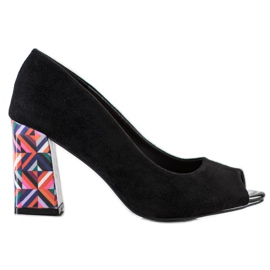 Sabatina Escarpins à talon à motifs le noir