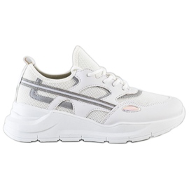 SHELOVET Baskets blanches décontractées gris