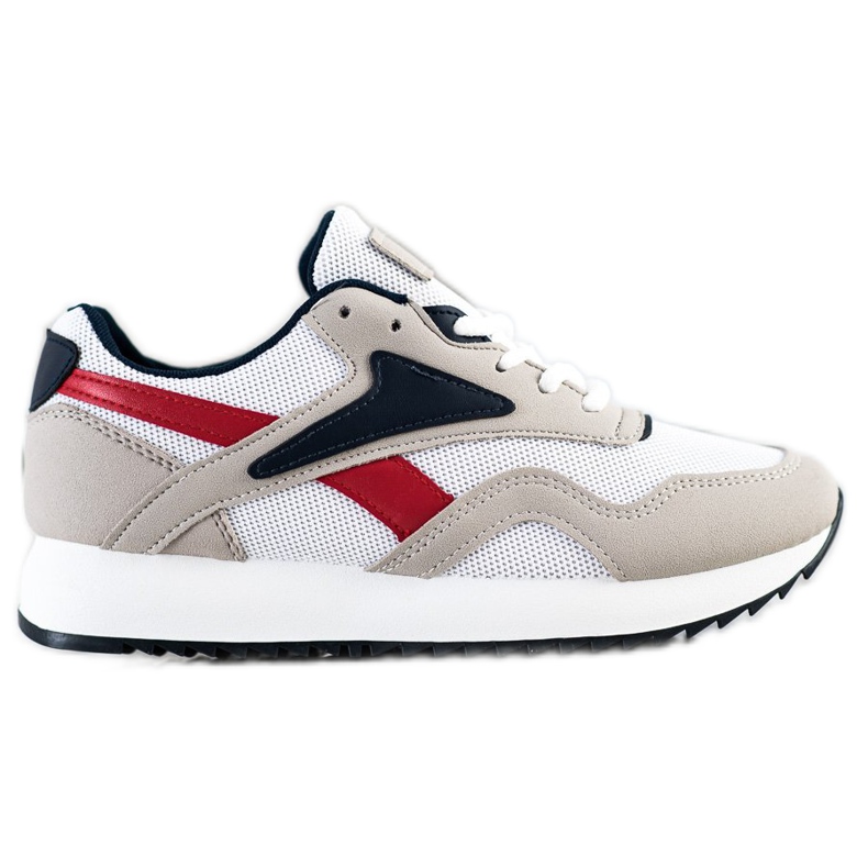 SHELOVET Chaussures de sport avec maille blanche rouge gris
