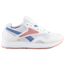SHELOVET Chaussures de sport avec maille blanc bleu rose