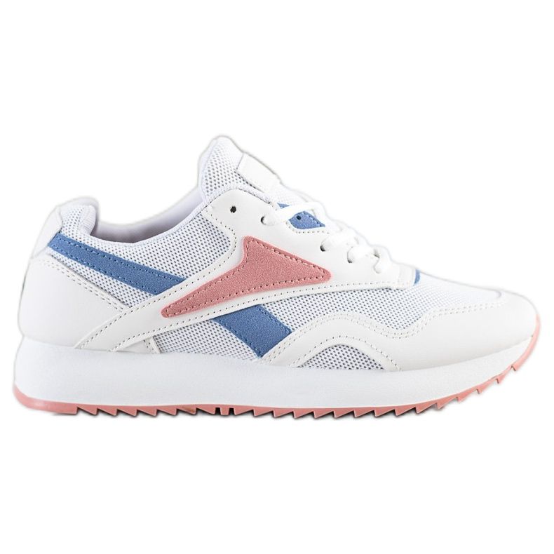 SHELOVET Chaussures de sport avec maille blanche bleu rose SHELOVET Chaussures de sport avec maille blanche bleu rose