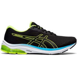 Chaussures de course pour hommes Asics Gel-Pulse 12 noir et vert 1011A844 006 le noir