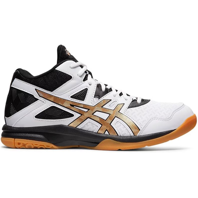 Asics Gel-Task Mt 2 blanc-noir-or 1071A036 102 chaussures de volley-ball pour hommes blanche