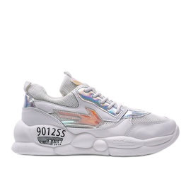 Baskets blanches holo pour femmes BO-253