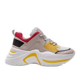 Baskets beiges Thenisse multicolore