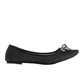 Ballerines en tissu noir Del Amor le noir