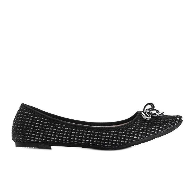 Ballerines en tissu noir Del Amor le noir