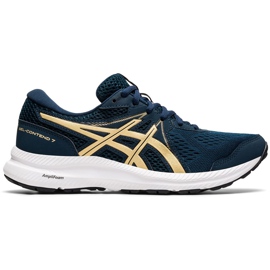 Chaussures femme Asics Gel-Contend 7 bleu marine 1012A911 401 doré