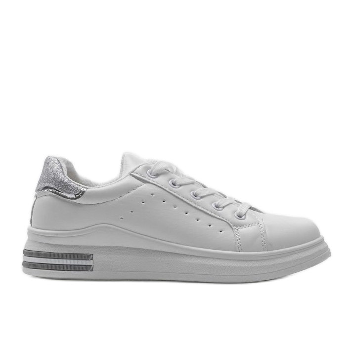Baskets de sport blanches et argentées LDH003 gris