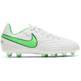 Nike Tiempo Legend 8 Club FG / MG Junior blanc AT5881 030 chaussures de football