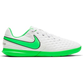 Nike Tiempo Legend 8 Club Ic Jr AT5882 030 chaussures de football blanc blanc