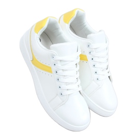 Baskets femme blanches 999-52 Jaune
