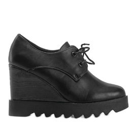 Bottines compensées noires Andrea