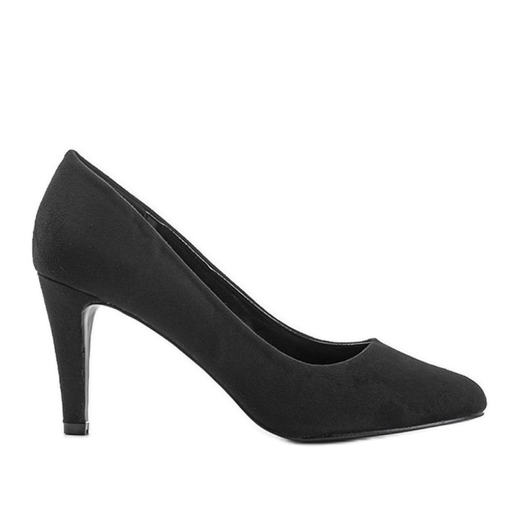 Escarpins classiques noirs en éco-daim Christina le noir