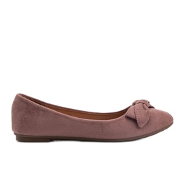 Les ballerines roses en daim d'Ellie Les ballerines roses en daim d'Ellie