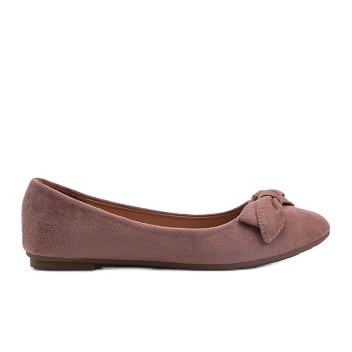 Les ballerines roses en daim d'Ellie