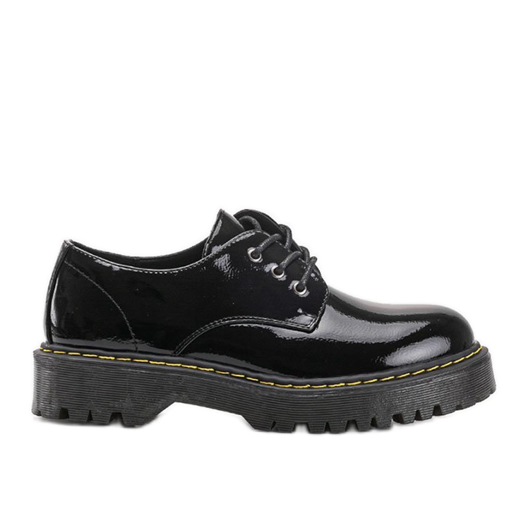 Bottines laquées vernies noires, bottines Marilyn le noir