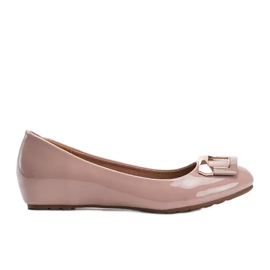 Ballerines Lillie nude laquées beige