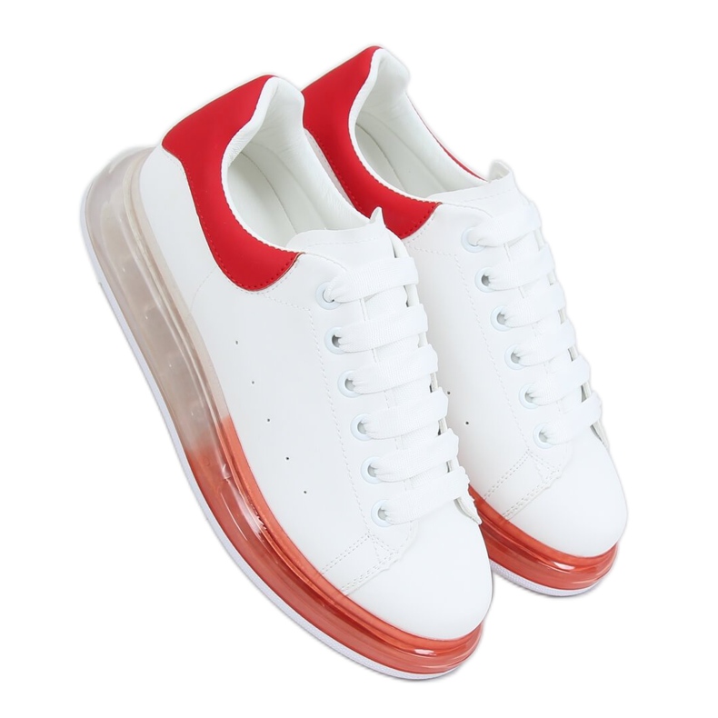 Baskets Ombre N03 BLANC / ROUGE blanche