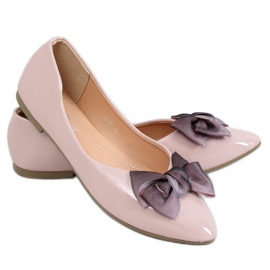 Ballerines vernies beige et rose femme 98-37 Nude