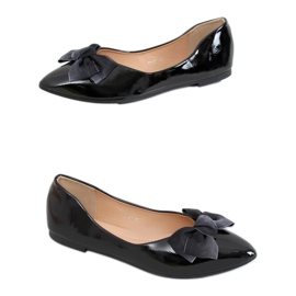 Ballerines femme laquées noires 98-37 Noir