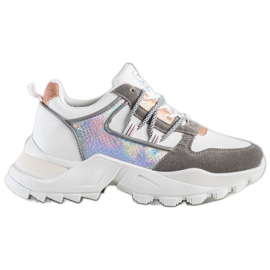 SHELOVET Baskets élégantes blanc multicolore