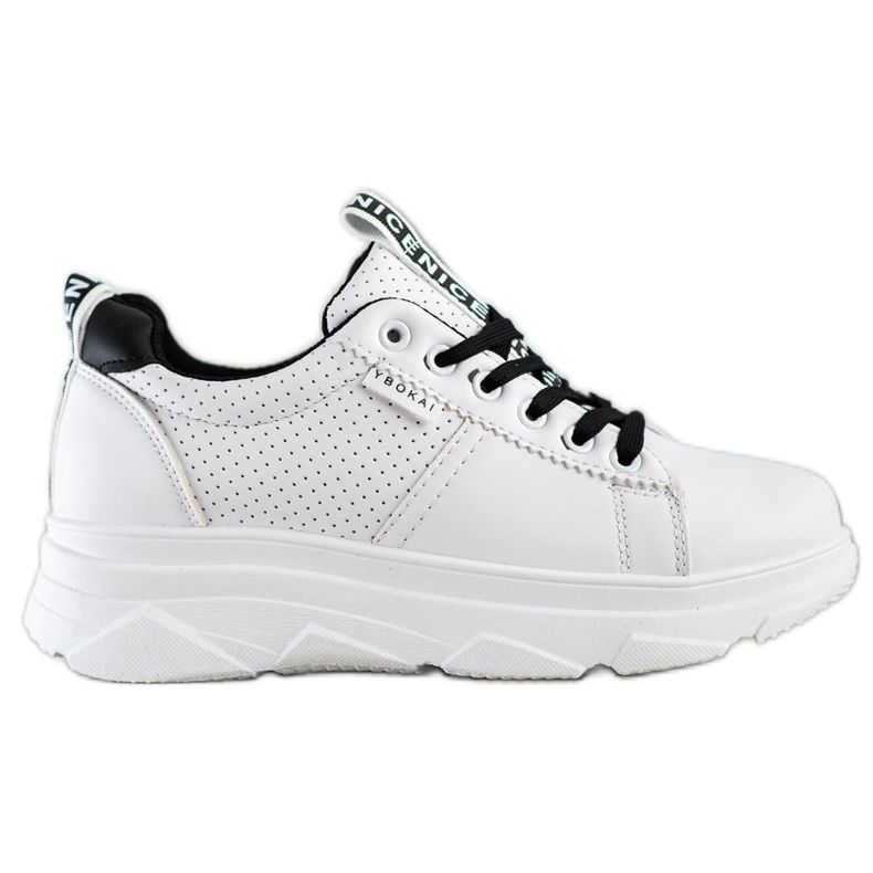 SHELOVET Baskets sur la plate-forme blanche Nice SHELOVET Baskets sur la plate-forme blanche Nice