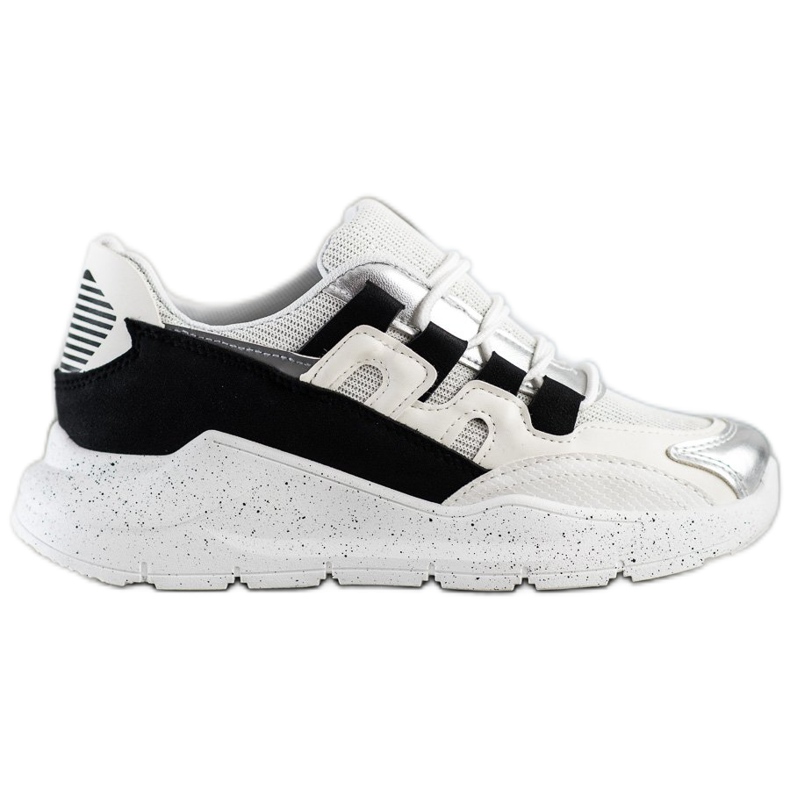 Ideal Shoes Baskets Avec Insert Noir blanche le noir