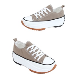 Baskets à semelle design kaki VL137P Green vert