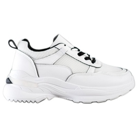 SHELOVET Baskets blanches confortables