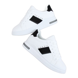 Baskets femme blanches LA129P BLANC / NOIR le noir