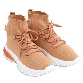 Chaussures de sport montantes caramel JH-25 Camel brun