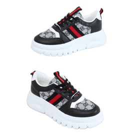 Chaussures de sport design noires 205081 Noir multicolore