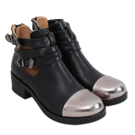 Noir 9100 Bottes noires coupées le noir