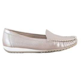 Goodin Mocassins élégants brillants doré