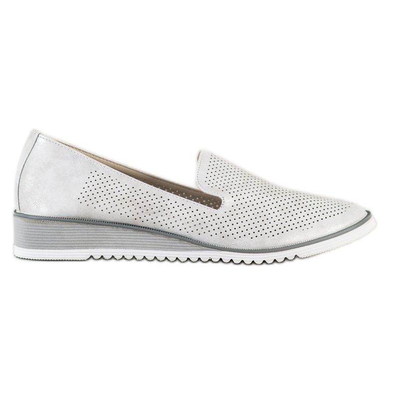 Goodin Seigneurs de cuir ajouré argent gris Goodin Seigneurs de cuir ajouré argent gris