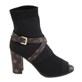 Escarpins noirs à bout ouvert NS183 Noir