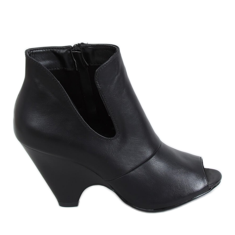 Bottes de créateur à bout ouvert noir 9380 Noir le noir