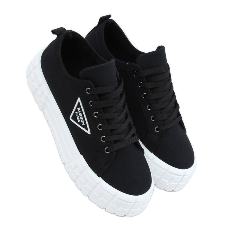 Baskets femme noires LA134 Noir le noir