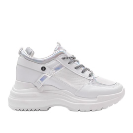 Baskets blanches sur semelle épaisse Johan's