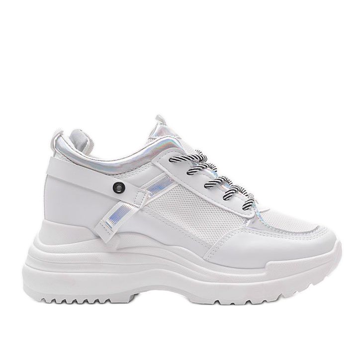 Baskets blanches sur semelle épaisse Johan's