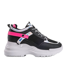 Baskets noires sur semelle épaisse Johan