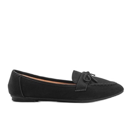 Mocassins en daim noir Lena le noir