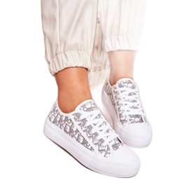 PS1 Baskets Daphne Logged Femme Blanc / Gris
