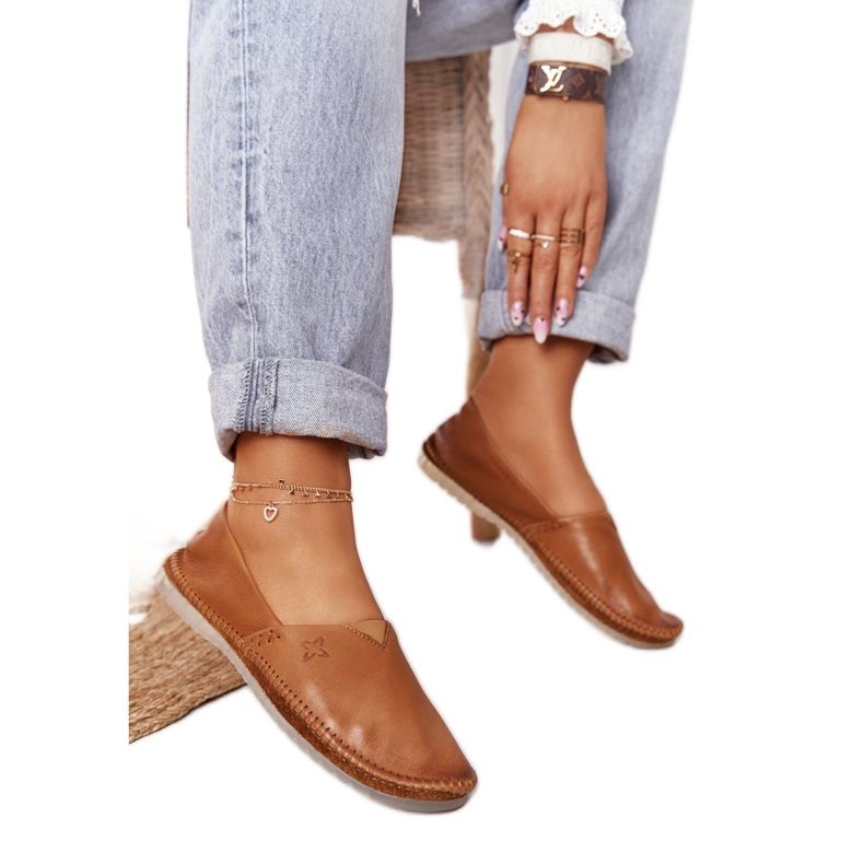 Ballerines Cuir Femme Maciejka Rouge 01930-52 brun