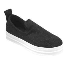 Love Slip On SK73 Baskets à enfiler noires