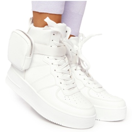 Chaussures de sport pour femmes sur une plate-forme avec un rein en blanc Alexis blanche