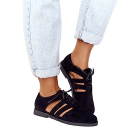 Richelieus Femme Avec Découpes Noir Lu Boo