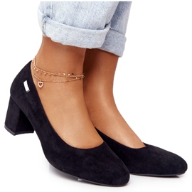 Escarpins en daim sur une barre noire Sergio Leone