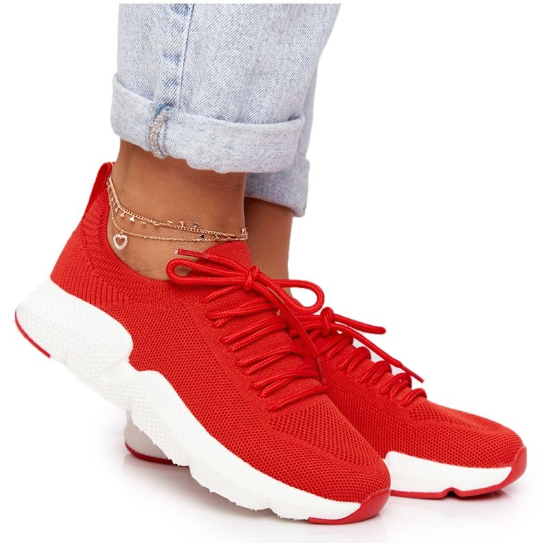 Chaussures de sport pour femmes Slip-on Big Star DD274580 Rouge